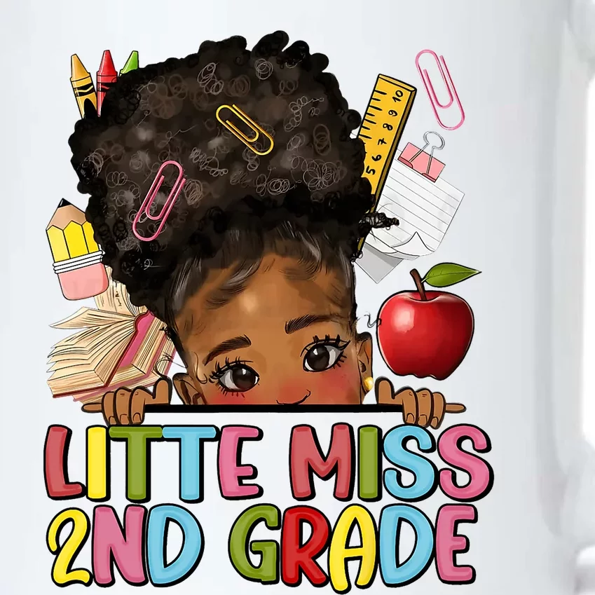 Little Miss Second Grade Back To School Messy Bun Afro Girl Black Color Changing Mug