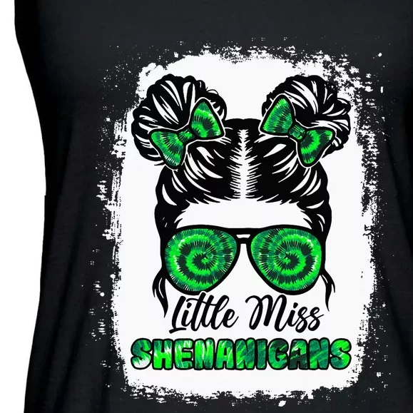 Little Miss Shenanigans St Patricks Day Ladies Essential Flowy Tank