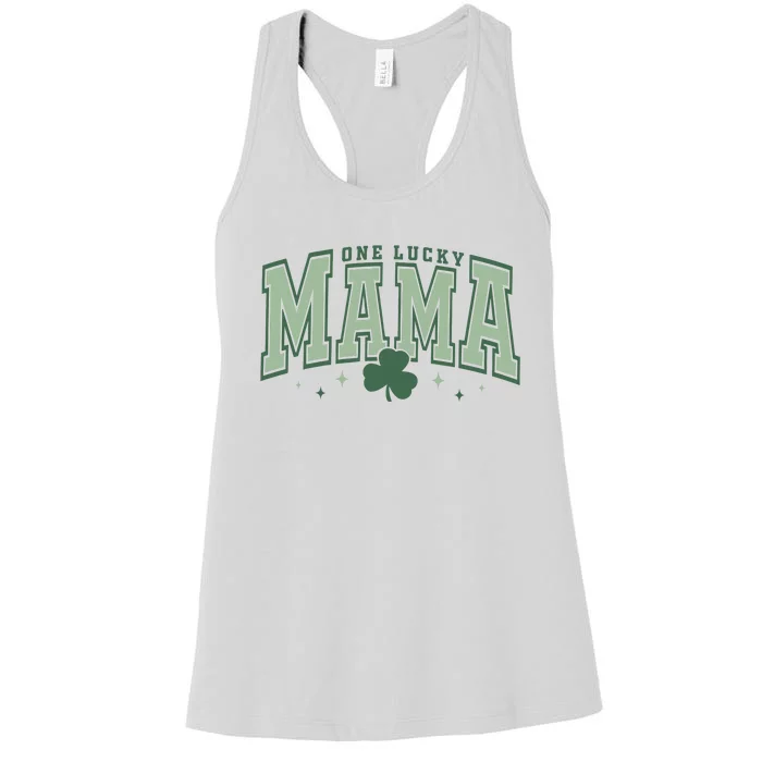 Lucky Mama St Patricks Day Women's Racerback Tank