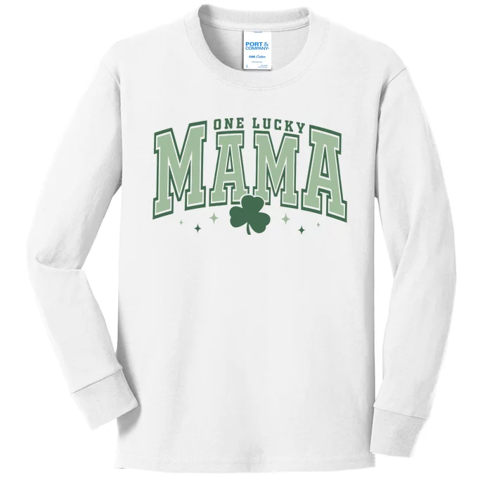 Lucky Mama St Patricks Day Kids Long Sleeve Shirt