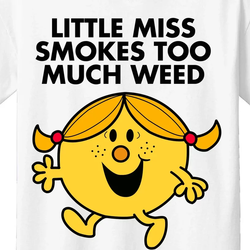 Little Miss Smokes Too Much Weed Kids T-Shirt