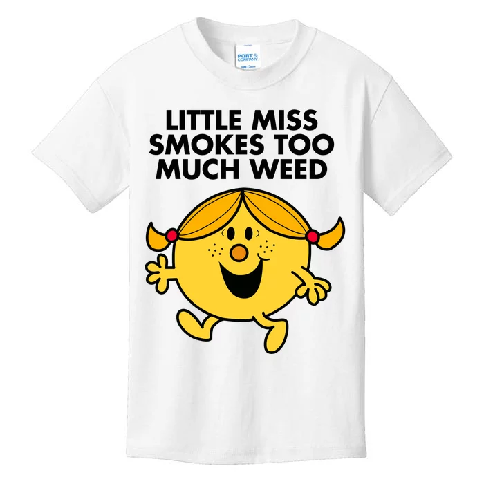 Little Miss Smokes Too Much Weed Kids T-Shirt