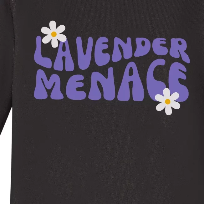 Lavender Menace Sapphic Lesbian Sapphic Queer Lesbian Pride LGBT LGBTQ Baby Long Sleeve Bodysuit