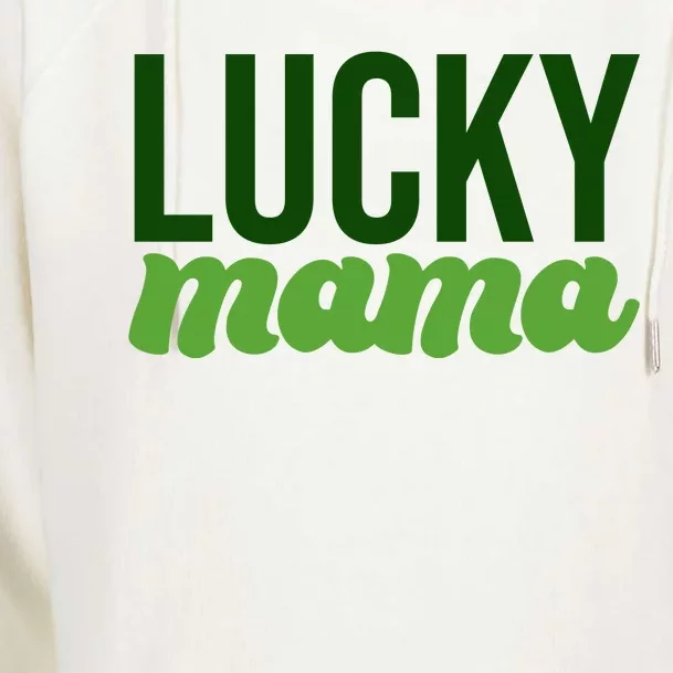 Lucky Mama St Patricks Day Womens Funnel Neck Pullover Hood