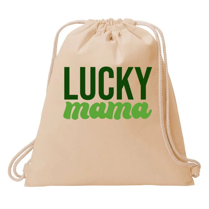 Lucky Mama St Patricks Day Drawstring Bag