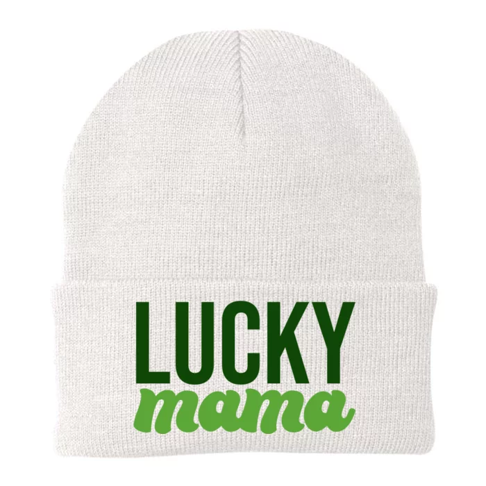 Lucky Mama St Patricks Day Knit Cap Winter Beanie