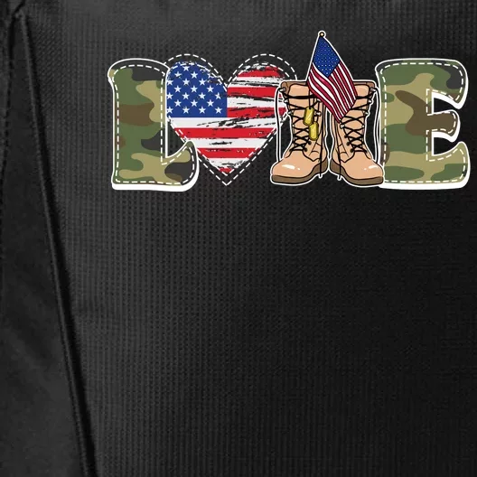 Love Military Support Your Troops And Arm Forces City Backpack