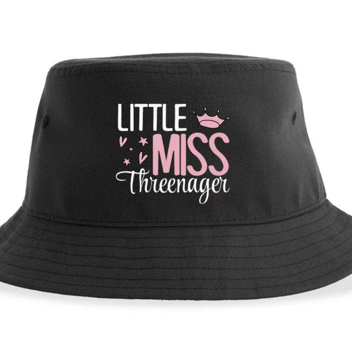 Little Miss Threenager Sustainable Bucket Hat