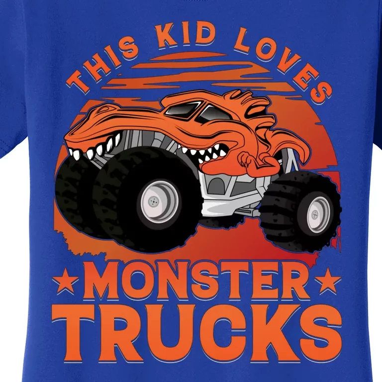 Love Monster Trucks Funny Women's T-Shirt