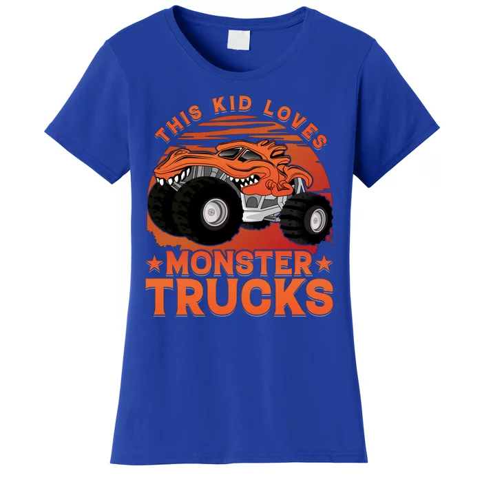 Love Monster Trucks Funny Women's T-Shirt