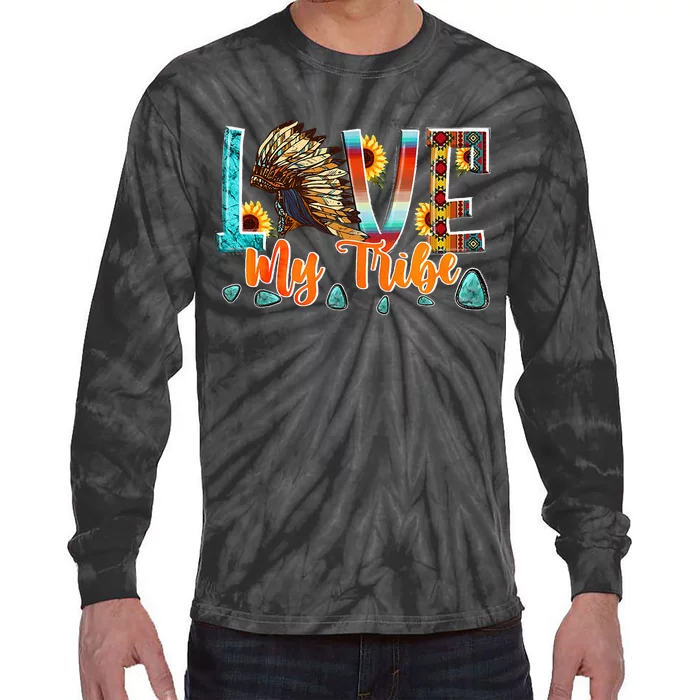 Love My Tribe Native American Tie-Dye Long Sleeve Shirt