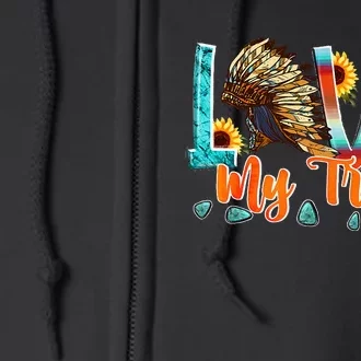 Love My Tribe Native American Full Zip Hoodie