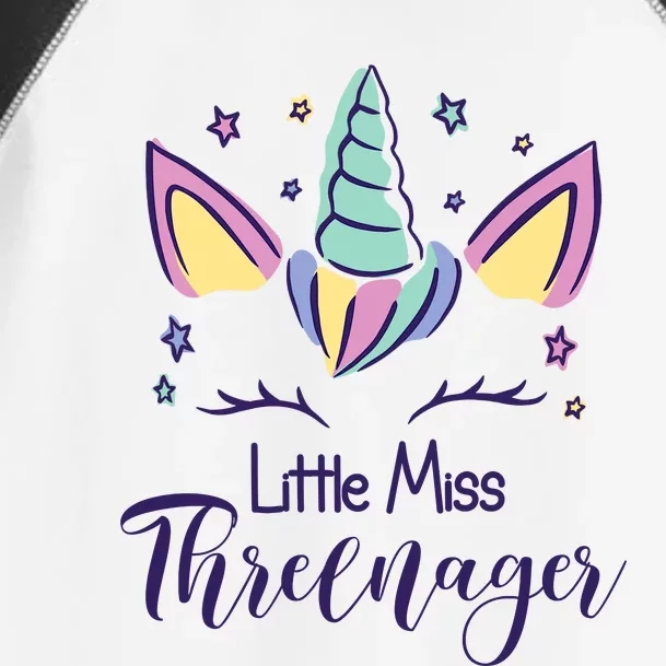 Little Miss Threenager Birthday 3 Years Toddler Fine Jersey T-Shirt