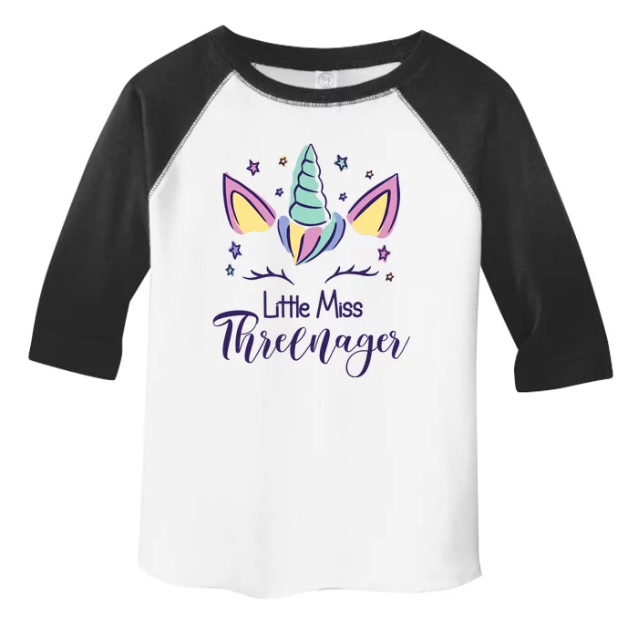 Little Miss Threenager Birthday 3 Years Toddler Fine Jersey T-Shirt