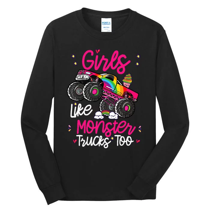 Like Monster Truck Too Pink Monster Truck Tall Long Sleeve T-Shirt