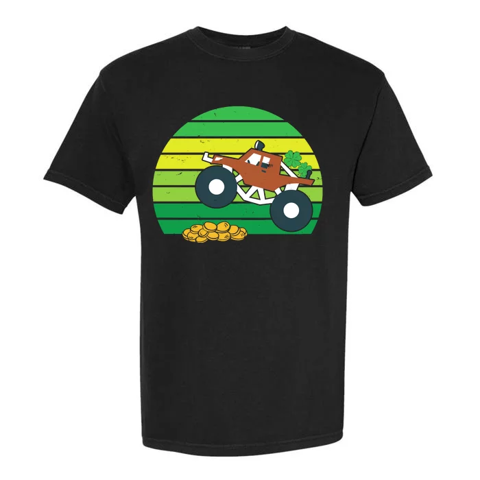 Lucky Monster Truck St Patrick's Day Garment-Dyed Heavyweight T-Shirt