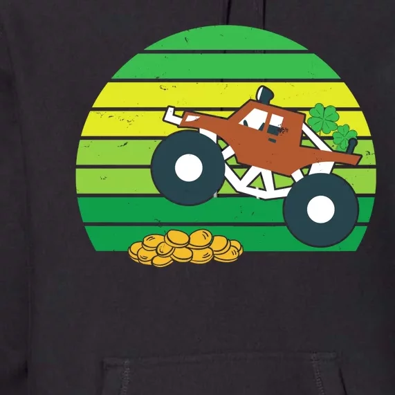 Lucky Monster Truck St Patrick's Day Premium Hoodie