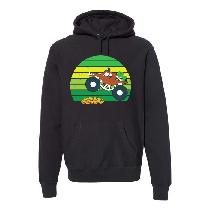 Lucky Monster Truck St Patrick's Day Premium Hoodie