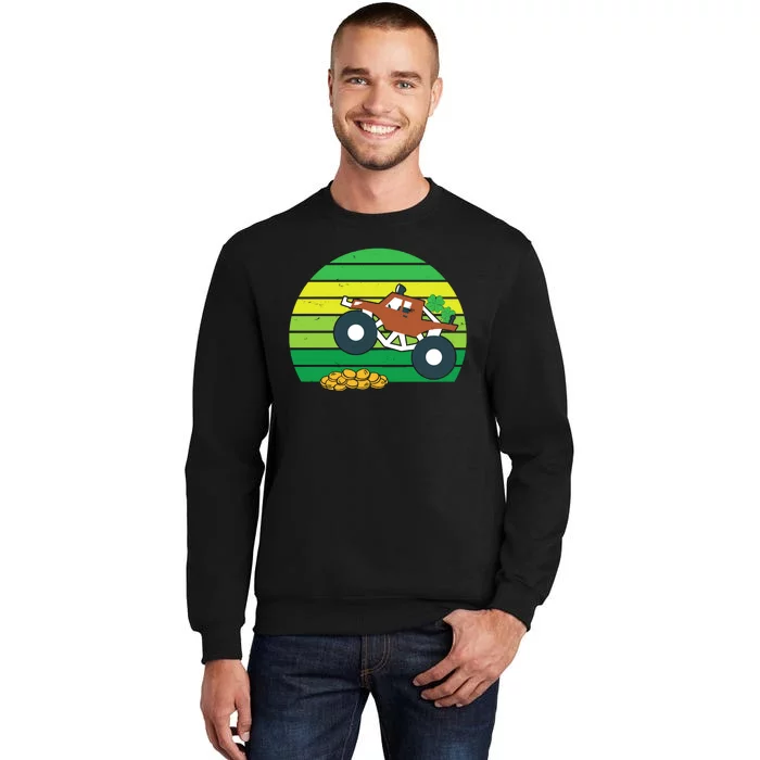 Lucky Monster Truck St Patrick's Day Tall Sweatshirt