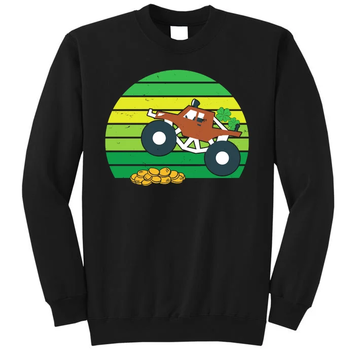 Lucky Monster Truck St Patrick's Day Tall Sweatshirt