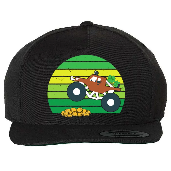 Lucky Monster Truck St Patrick's Day Wool Snapback Cap