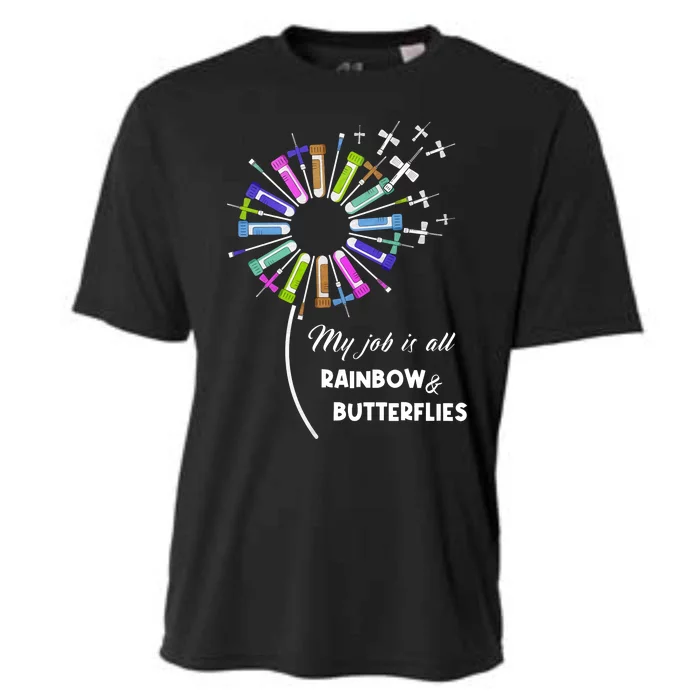 Laboratory Medical Technologist My Job Is All Rainbow And Butterflies Cooling Performance Crew T-Shirt