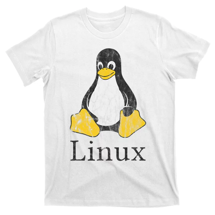 Linux Mascot Tux The Penguin Vintage Nerd Geek Sysadmin Gift T-Shirt