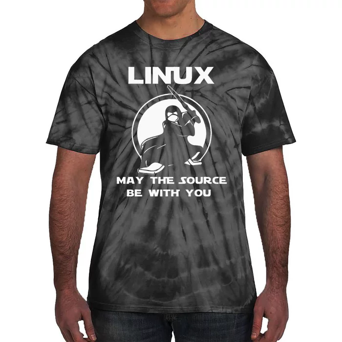 Linux May The Source Be With You Tie-Dye T-Shirt