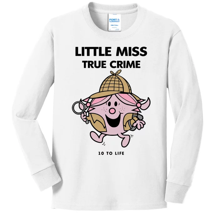 Little Miss True Crime Pigment Kids Long Sleeve Shirt