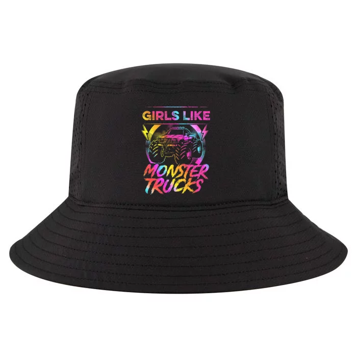 Like Monster Trucks Too Girl Monster Truck Cool Comfort Performance Bucket Hat