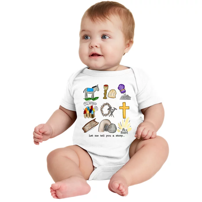 Let Me Tell You A Story Jesus Religious Christian Easter Baby Bodysuit