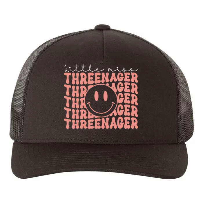 Little Miss Threenager 3rd birthday Boho Cute Yupoong Adult 5-Panel Trucker Hat