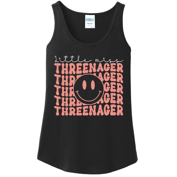 Little Miss Threenager 3rd birthday Boho Cute Ladies Essential Tank