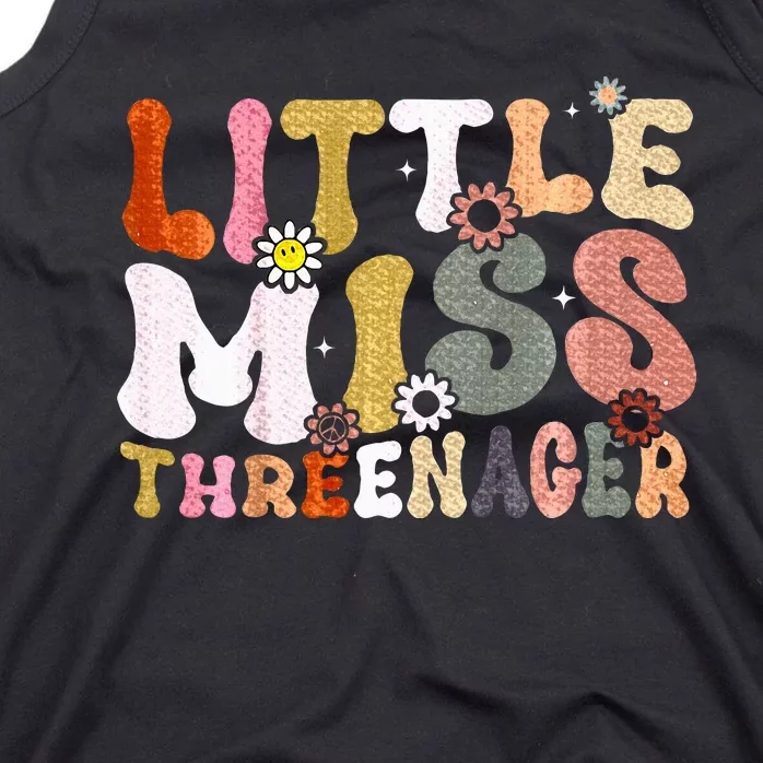 Little Miss Threenager 3rd Birthday Girl Boho Tank Top