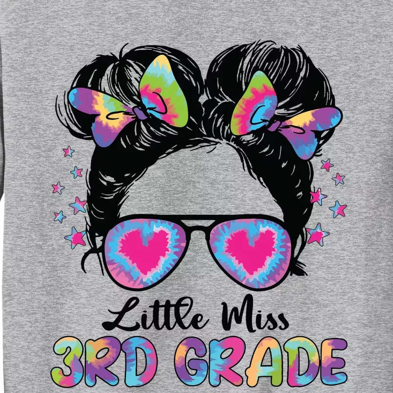 Little Miss Third Grade Girl Back To School 3rd Grade Tall Sweatshirt