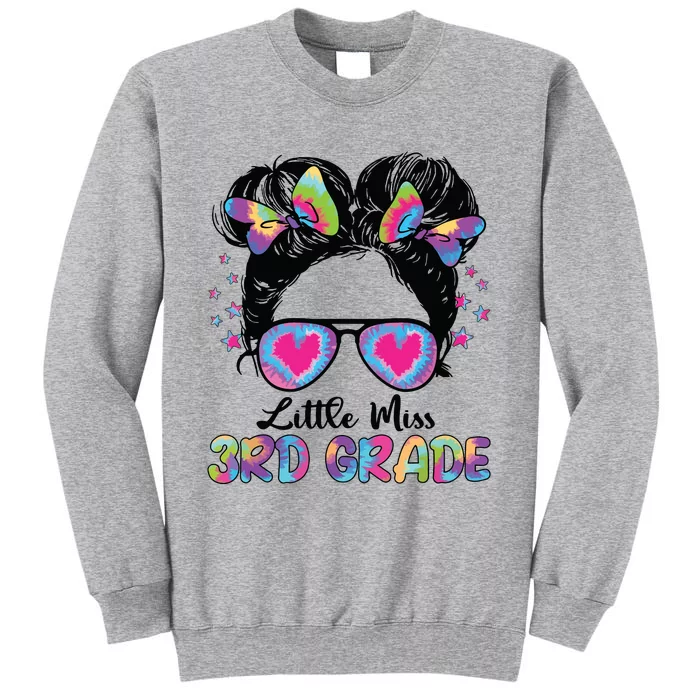 Little Miss Third Grade Girl Back To School 3rd Grade Tall Sweatshirt