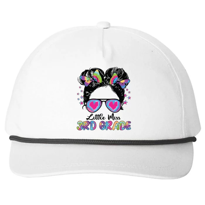 Little Miss Third Grade Girl Back To School 3rd Grade Snapback Five-Panel Rope Hat