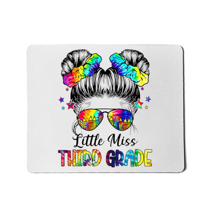 Little Miss Third Grade Messy Bun Back To School Mousepad