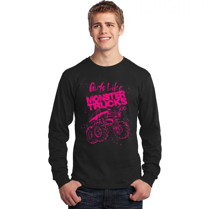 Like Monster Trucks Too Cool Racers Funny Cars Gift Tall Long Sleeve T-Shirt