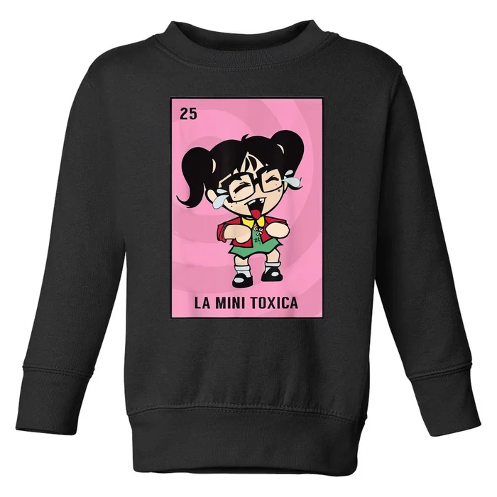 La Mini Toxica Card Mexican Lottery Card Baby Girl Toddler Sweatshirt