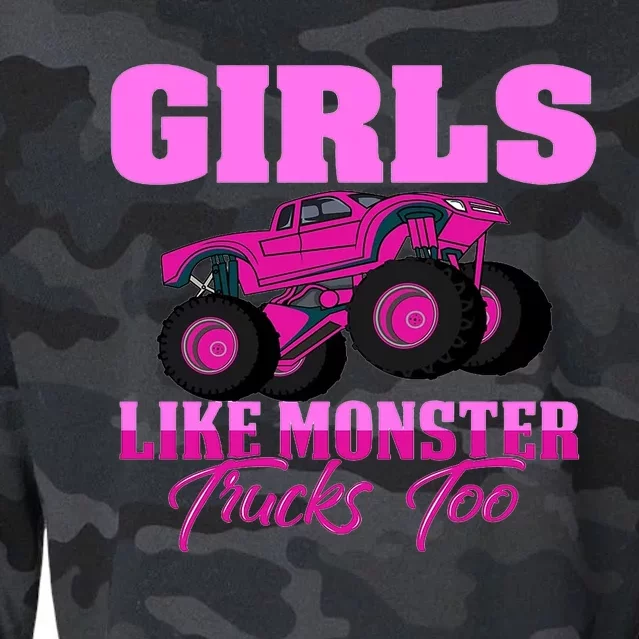 Like Monster Trucks Too Cropped Pullover Crew