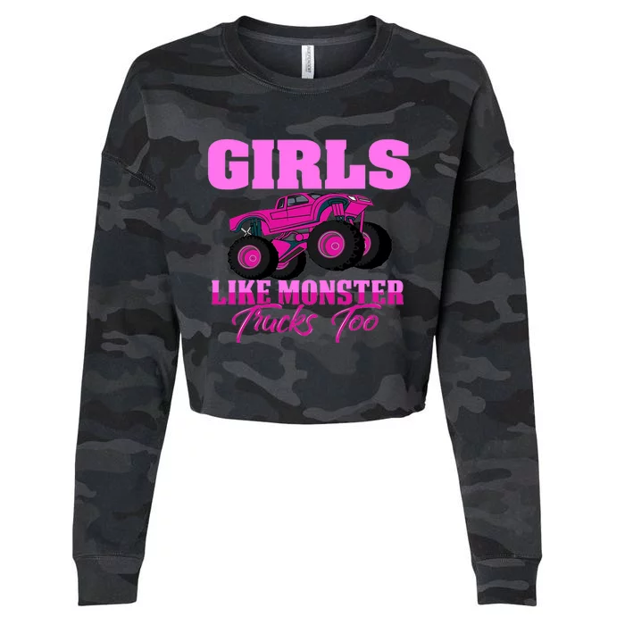 Like Monster Trucks Too Cropped Pullover Crew