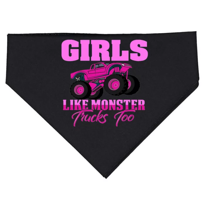 Like Monster Trucks Too USA-Made Doggie Bandana