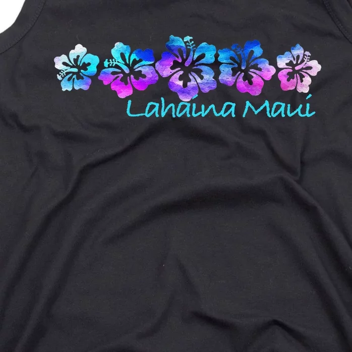 Lahaina Maui Tropical Flower TeeVacation Beach Tank Top