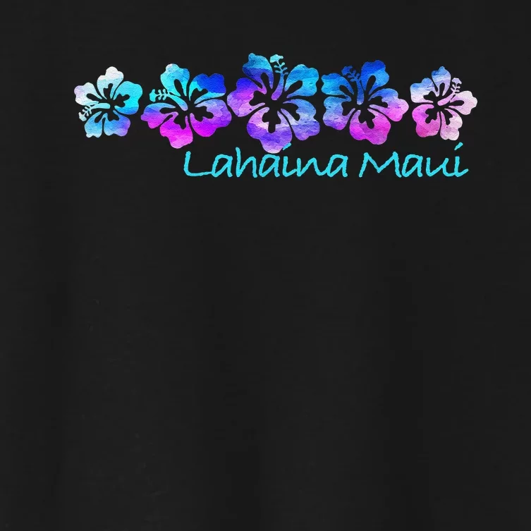 Lahaina Maui Tropical Flower TeeVacation Beach Women's Crop Top Tee