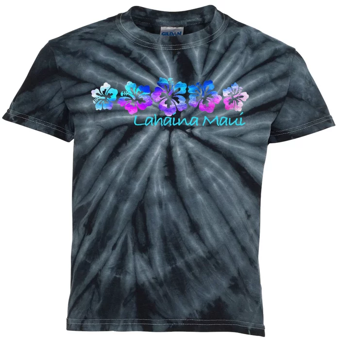 Lahaina Maui Tropical Flower TeeVacation Beach Kids Tie-Dye T-Shirt