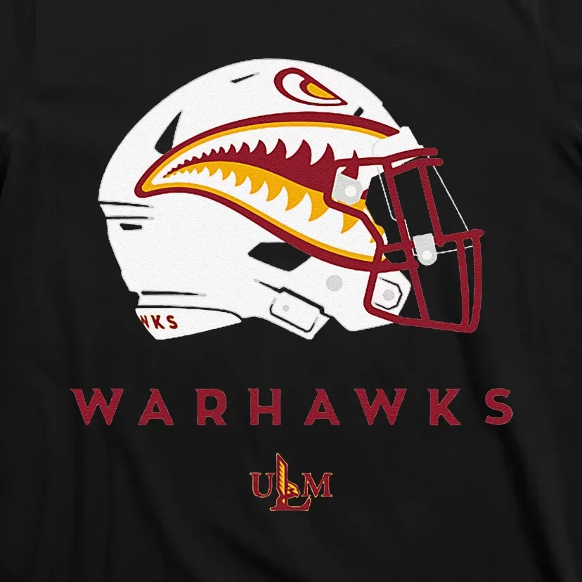 Louisiana Monroe Ulm Warhawks All Season Football Helmet T-Shirt