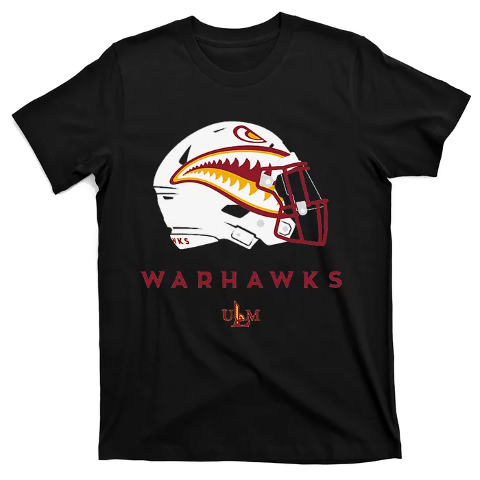 Louisiana Monroe Ulm Warhawks All Season Football Helmet T-Shirt