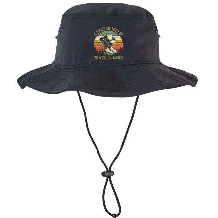 Little Messed Up But Were All Alright Country Music Legacy Cool Fit Booney Bucket Hat