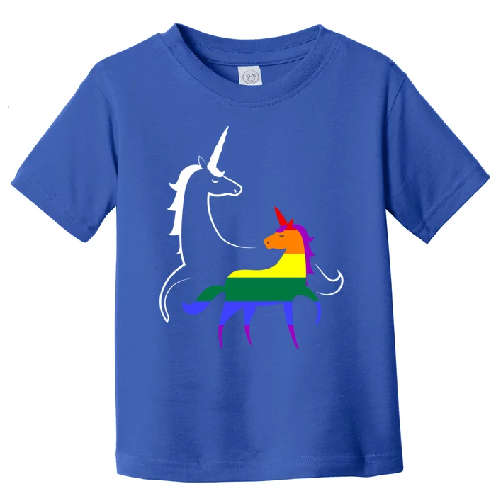 Lgbtq Mama Unicorn Pride Rainbow Mom Funny Gift Toddler T-Shirt